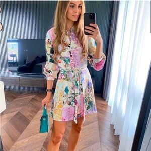 NWT Zara floral mini dress